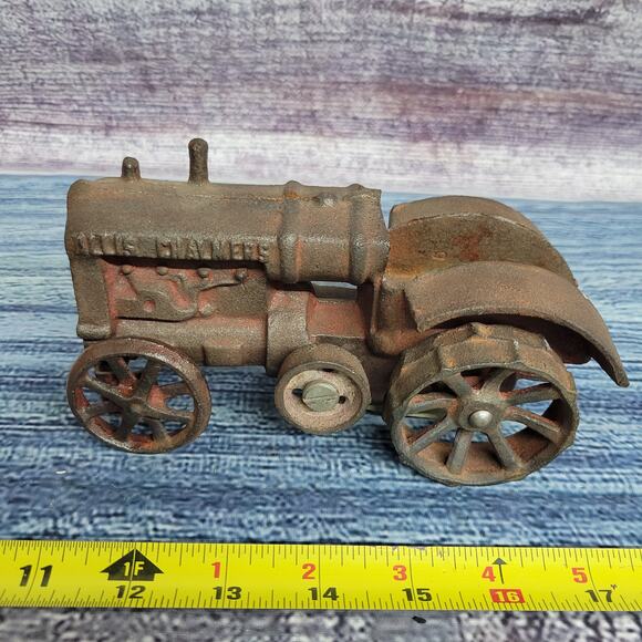 Vintage Arcade Allis-Chalmers tractor diecast heavy missing seat/man rustic - Picture 1 of 8